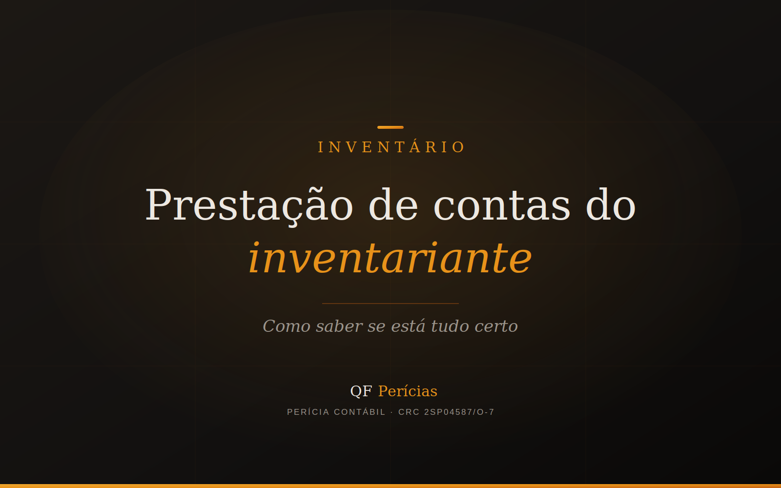 Prestação de contas do inventariante
